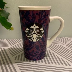 Starbucks 2017 holiday mug. Purple poinsettia